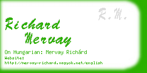 richard mervay business card